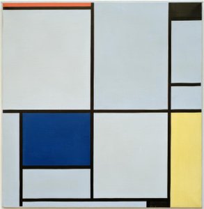 Tableau I;赤、黒、青、黄色の構成